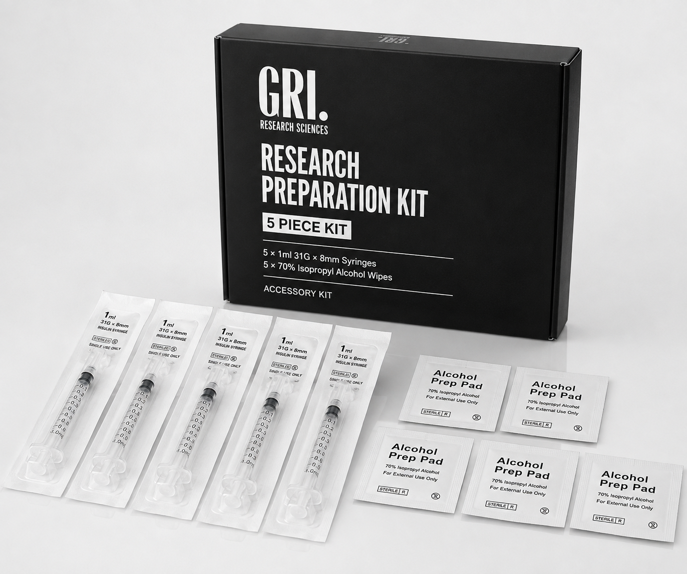 RESEARCH PREPARATION KIT - Syringes + Alcohol Wipes